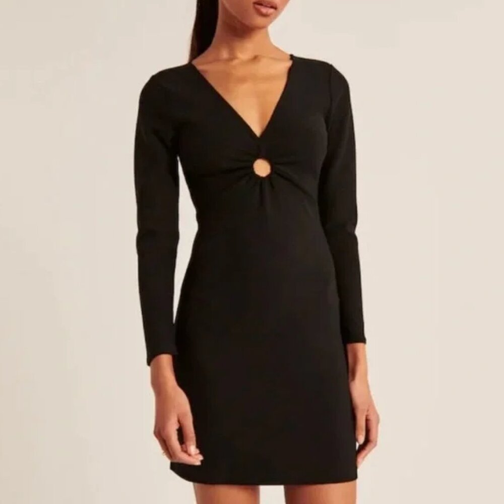 NWT Abercrombie Long-Sleeve O-Ring Mini Dress
